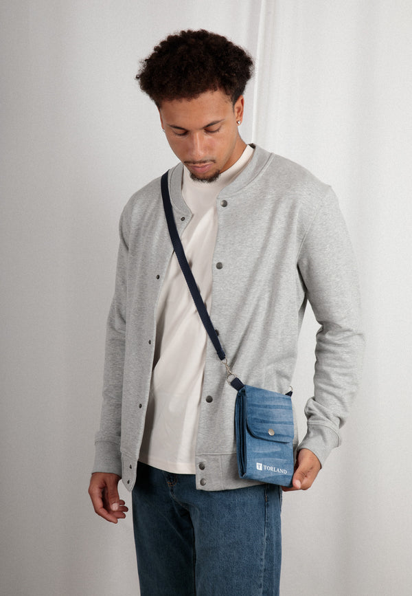 ULF | Sustainable shoulder bag with compartments made from upcycled denim