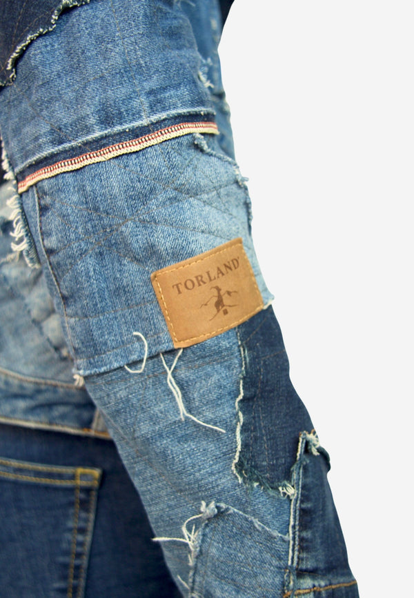 Handmade upcycled designer jacket for women | Sustainable fashion statement made from old jeans