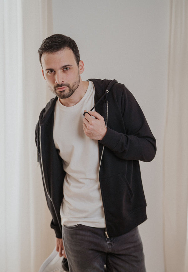 CONNECTOR | Klassischer Zip-Hoodie aus Bio-Baumwolle