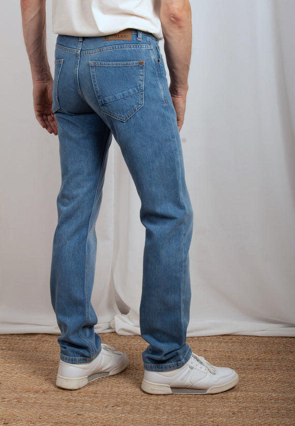SVEN - Sustainable straight fit men's jeans made from 100% organic denim in Mid Indigo - new collection