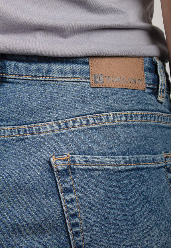 JOAN | Sustainable straight fit women's jeans made from organic denim in mid indigo 