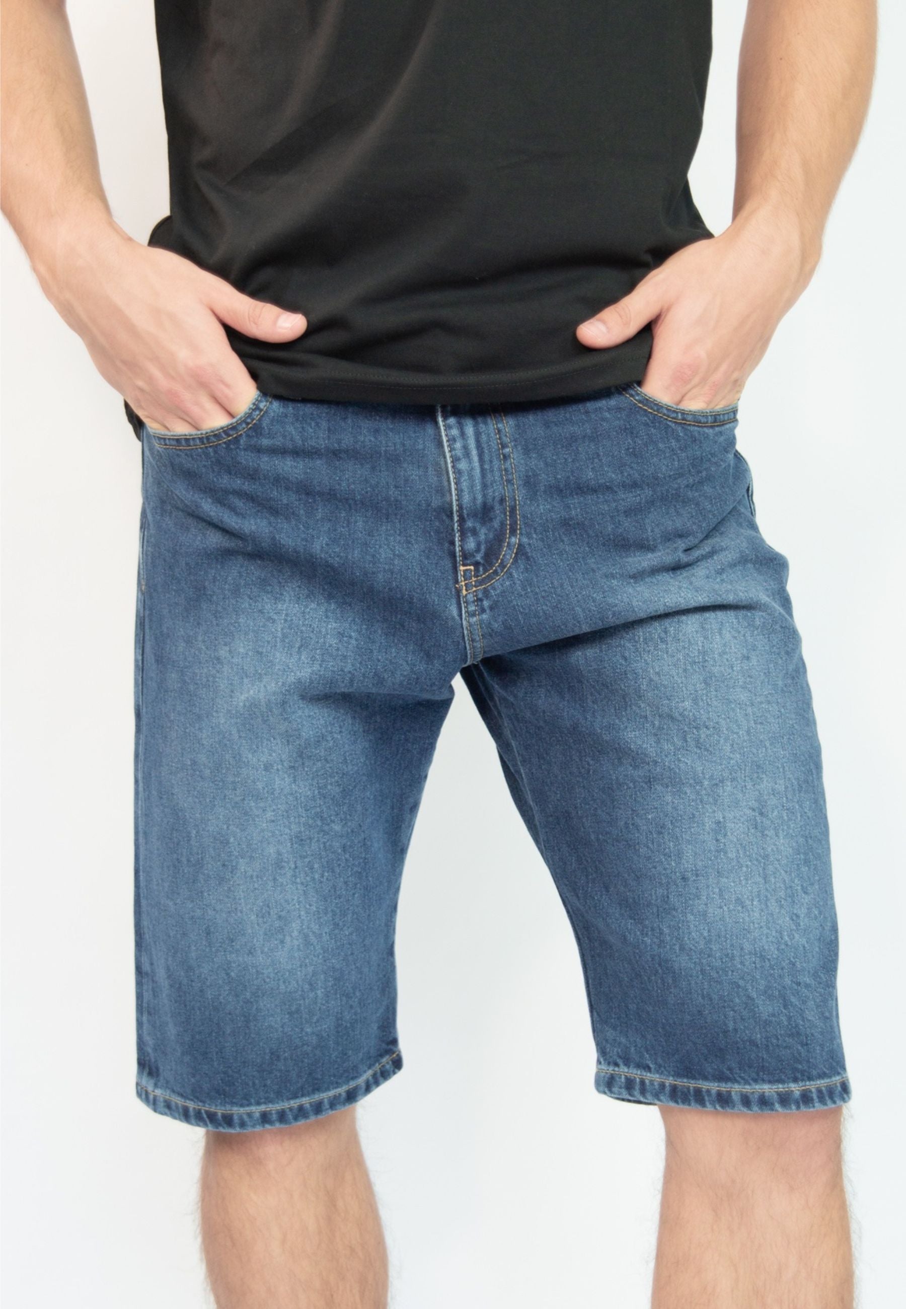 Jeans Shorts - Mid Indigo Herrenshorts - "SHANE"