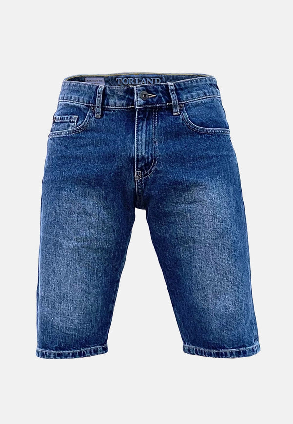 SHANE | Sustainable denim shorts for men made from 100% organic cotton in mid indigo 