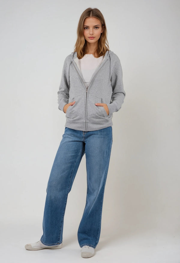 CONNECTOR | Classic zip hoodie made of organic cotton 
