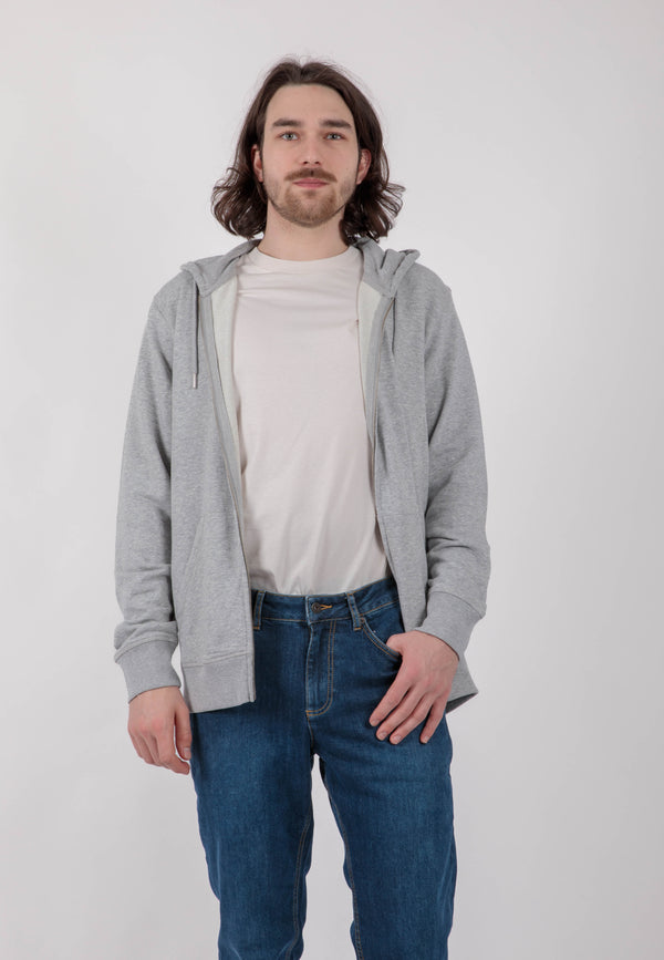 CONNECTOR | Classic zip hoodie made of organic cotton 