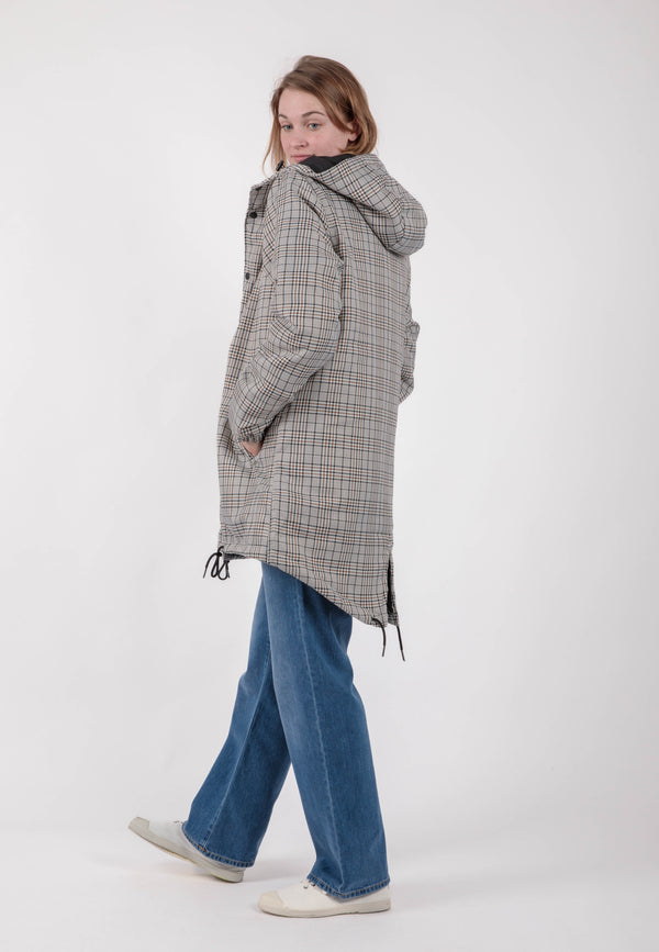 PADDY | Sustainable tweed parka made from 100% recycled polyester 