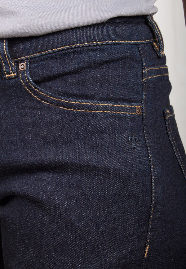 JOAN | Sustainable straight fit women's jeans made from organic denim in mid indigo 
