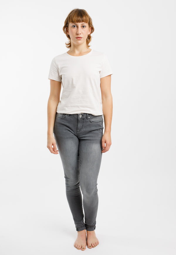 ROSA | Sustainable skinny fit women's jeans made from organic denim in grey 