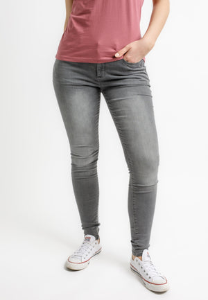 Skinny Fit – graue Damenjeans 