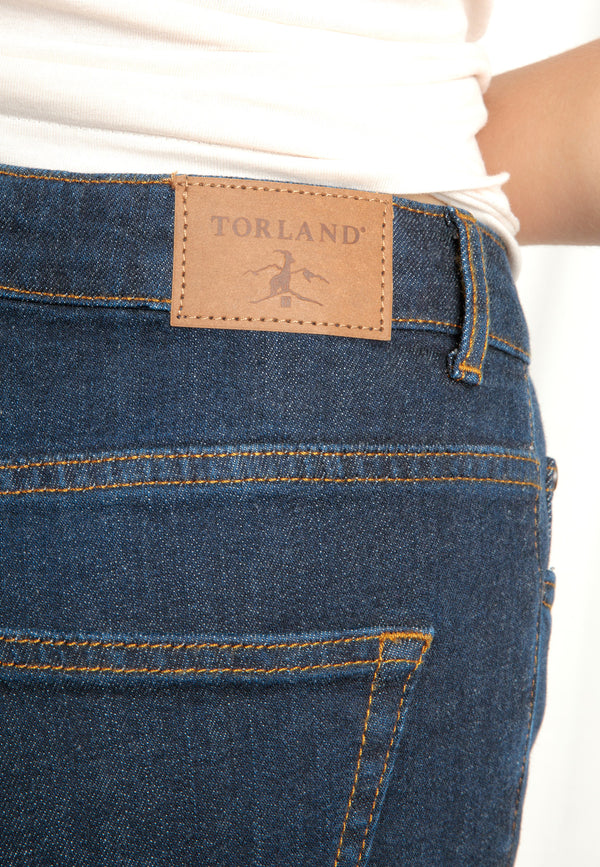 TERESA | Sustainable regular fit women's jeans made from organic denim in dark indigo 