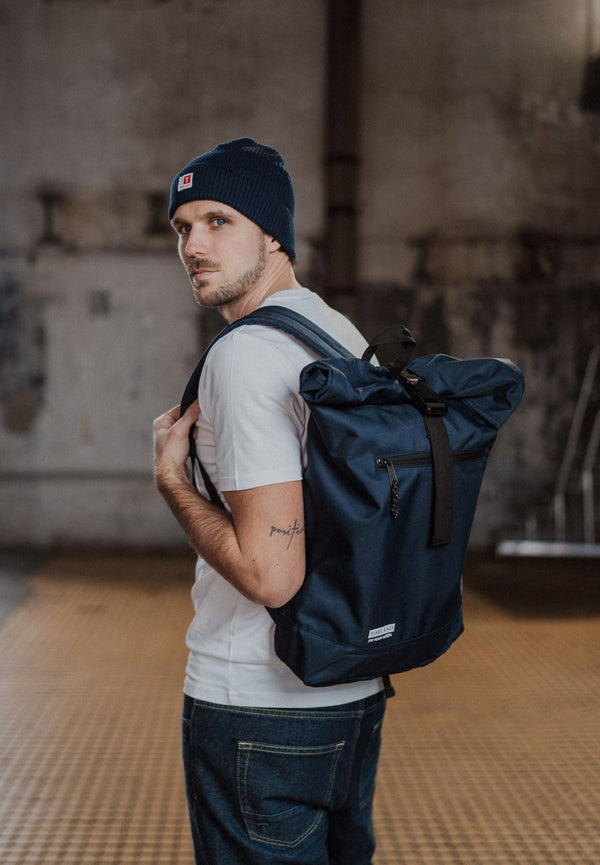 BACKPACK ROLL-TOP | Sustainable backpack made from 100% recycled polyester 