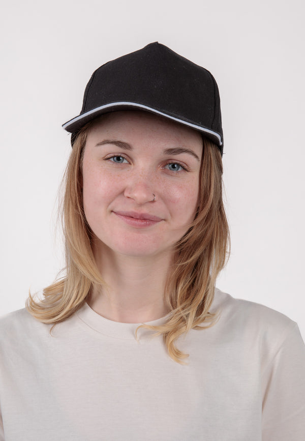 MYRTLE STRIPE | Sustainable unisex stripe baseball cap made from 100% organic cotton