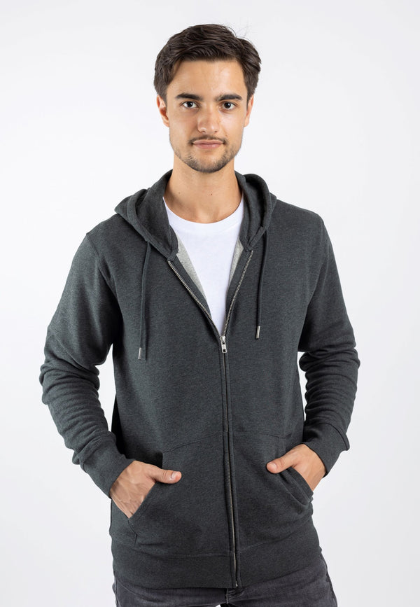 CONNECTOR | Classic zip hoodie made of organic cotton 