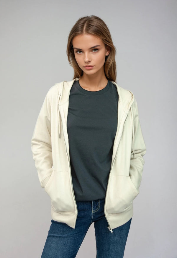CONNECTOR | Classic zip hoodie made of organic cotton 