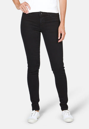 Skinny Fit – schwarze Damenjeans 