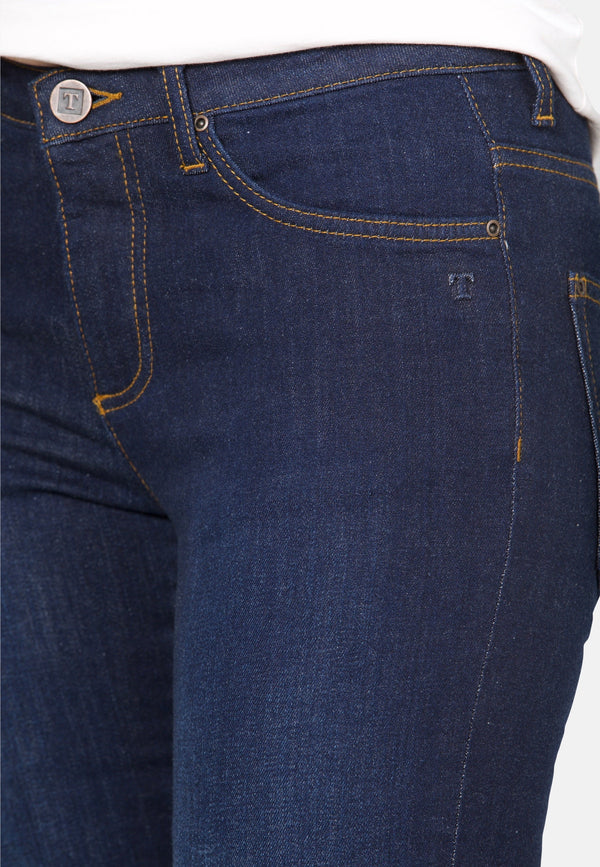 Regular Slim Fit – Dark Indigo Damenjeans "TERESA" - TORLAND