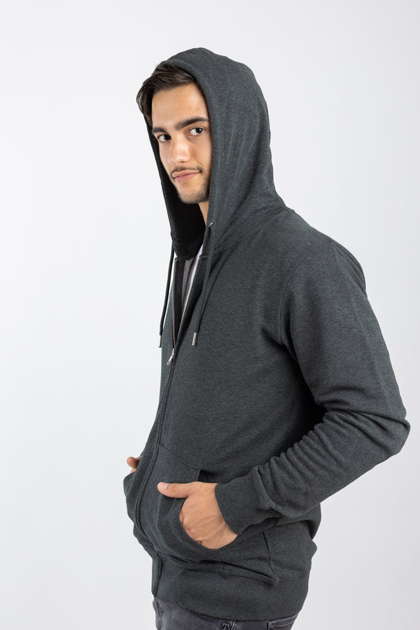 CONNECTOR | Classic zip hoodie made of organic cotton 