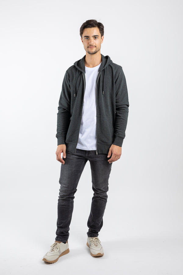 CONNECTOR | Classic zip hoodie made of organic cotton 